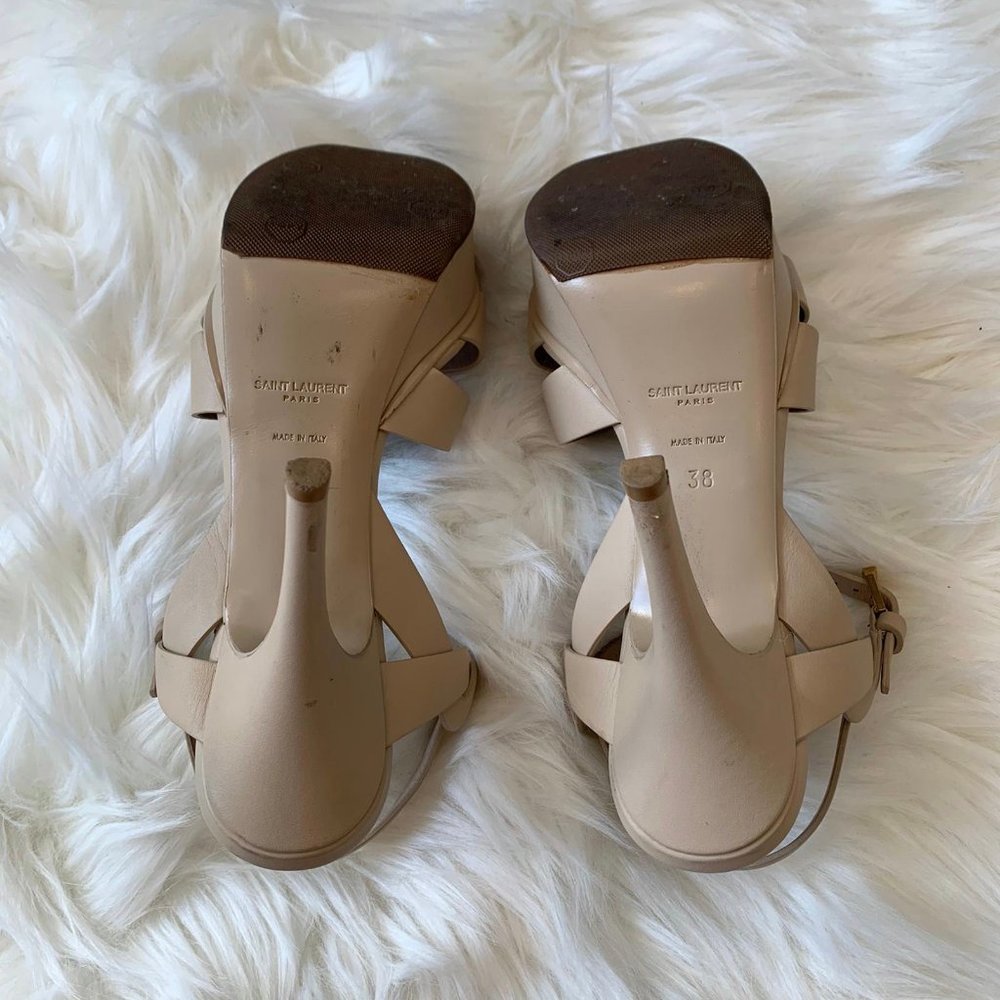 YSL Saint Laurent Tribute Beige platform sandals - Picture 6 of 6